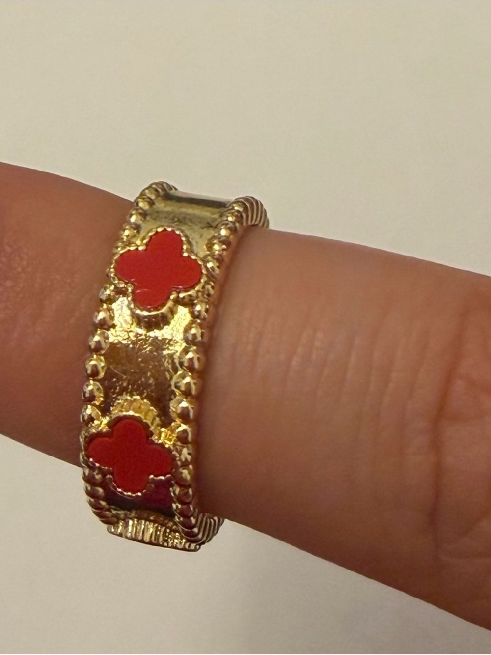 Adjustable Red Freida Rothman
Clover Ring